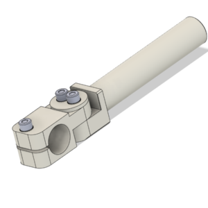Okrągłe ramię mocujące - sztywne z regulacją kąta